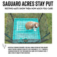 Saguaro Acres Rabbit & Small Animal Cage Resting Mat with 2 Coop Cups for Food & Water (Teal)