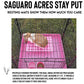 Saguaro Acres Rabbit and Small Animal Cage Resting Mat with 2 Coop Cups for Food and Water (Pink)